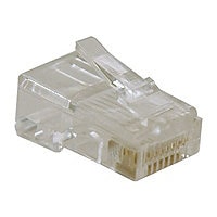 Tripp Lite RJ45 for Solid / Standard Conductor 4-Pair Cat5e Cat5 Cable 10 Pack - network connector