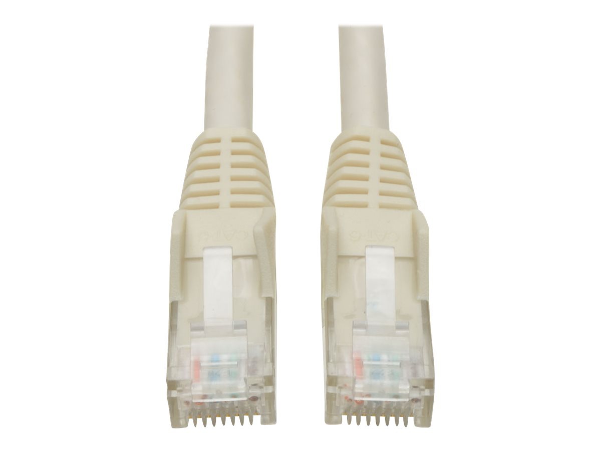 Eaton Tripp Lite Series Cat6 Gigabit Snagless Molded (UTP) Ethernet Cable (RJ45 M/M), PoE, White, 3 ft. (0.91 m) - patch