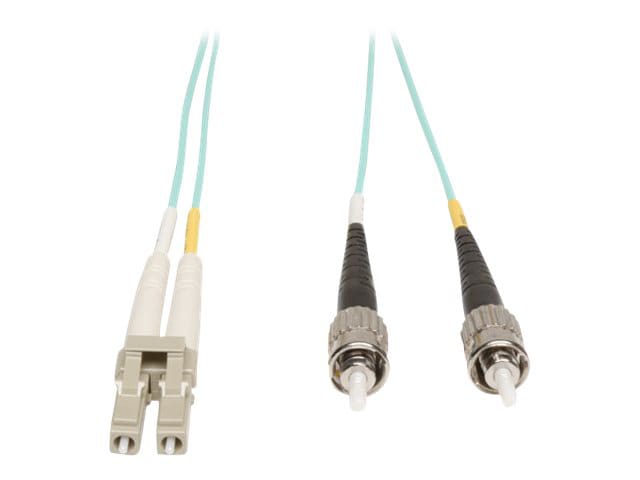 Eaton Tripp Lite Series 10Gb Duplex Multimode 50/125 OM3 LSZH Fiber Patch Cable (LC/ST) - Aqua, 5M (16 ft.) - patch