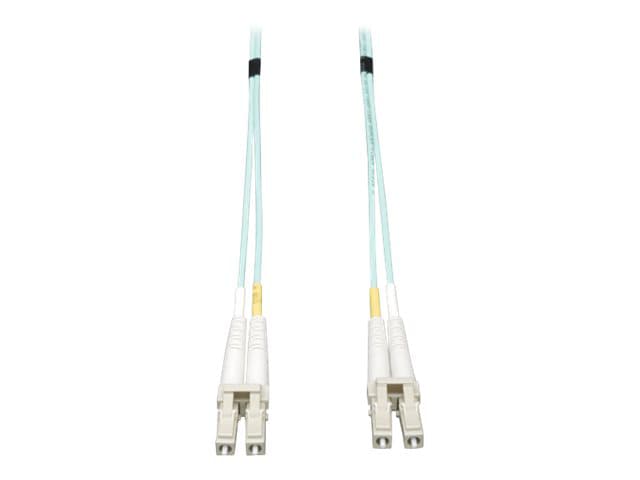 Eaton Tripp Lite Series 10G Duplex Multimode 50/125 OM3 LSZH Fiber Optic Cable (LC/LC), Aqua, 2 m (6 ft.) - patch cable