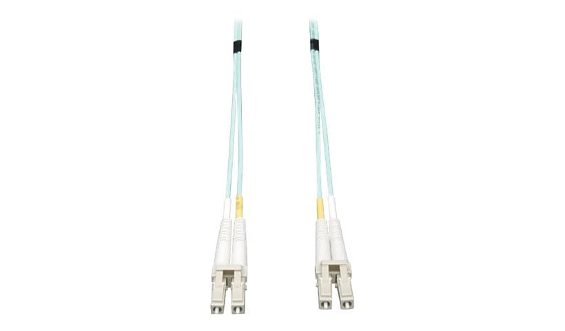 Eaton Tripp Lite Series 10G Duplex Multimode 50/125 OM3 LSZH Fiber Optic Cable (LC/LC), Aqua, 2 m (6 ft.) - patch cable