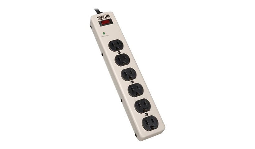 Tripp Lite Waber Surge Protector Power Strip Metal 6 Outlet 6' Cord - surge protector
