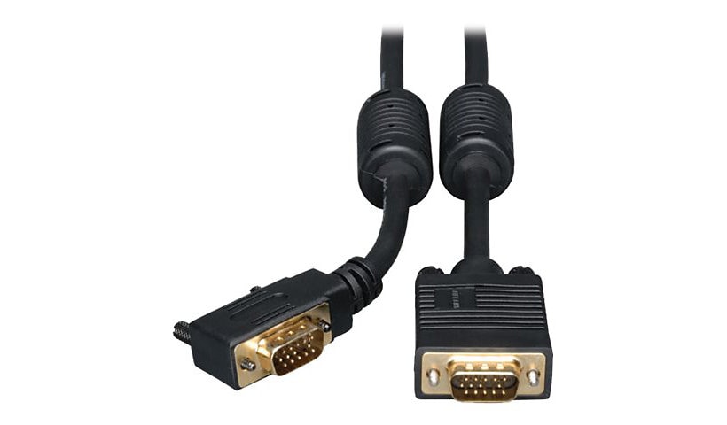 Tripp Lite 10ft VGA Coax Right Angle Monitor Cable High Resolution HD15 M/M