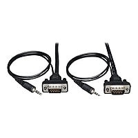 Tripp Lite 3ft Low Profile SVGA VGA Monitor Cable w/ Audio Coax HD15 M/M 3'
