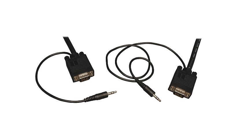 Tripp Lite VGA Coax High Resolution Monitor Cable Audio HD15 3.5mm M/M 15ft