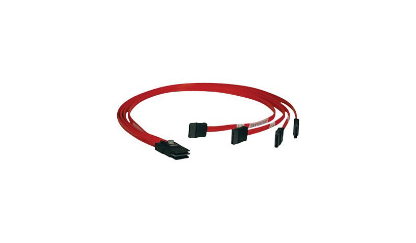 Tripp Lite 3ft Internal SAS Cable 4-Lane mini-SAS SFF-8087 4xSATA 7Pin