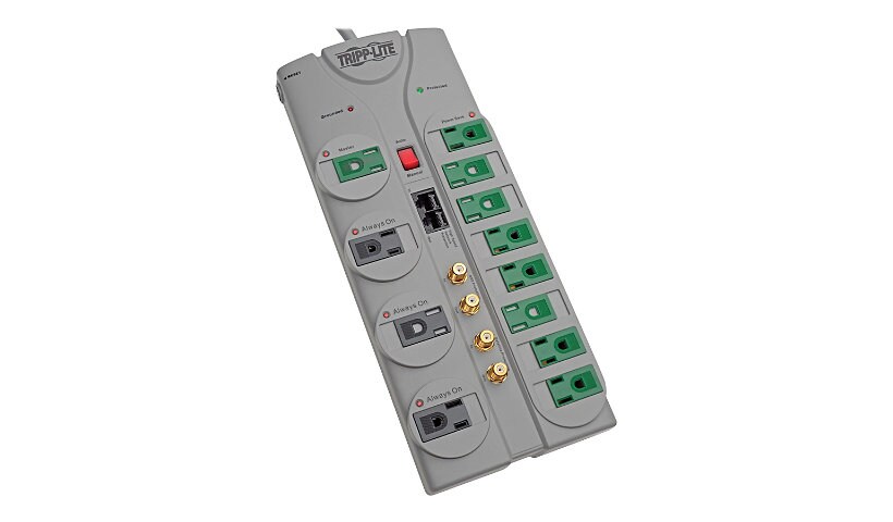 Tripp Lite Eco Surge Protector Strip Green 12 Outlets 10ft Cord 3600 Joules