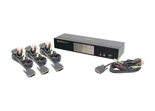 IOGEAR MiniView Pro GCS1204G 4-Port Dual-Link DVI KVMP Pro - KVM / audio switch - 4 ports