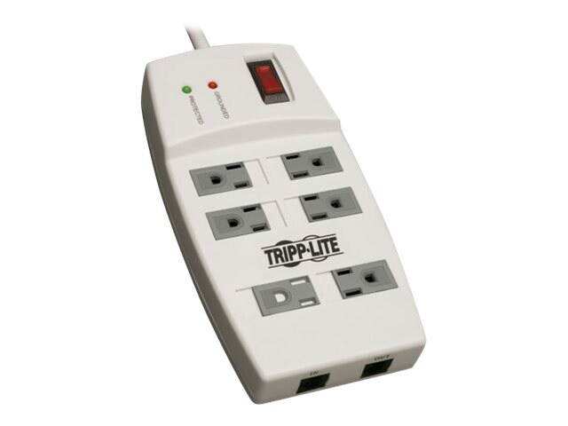 Tripp Lite Surge Protector 120V RJ45 6 Outlet 6ft Cord 1080 Joule TAA GSA
