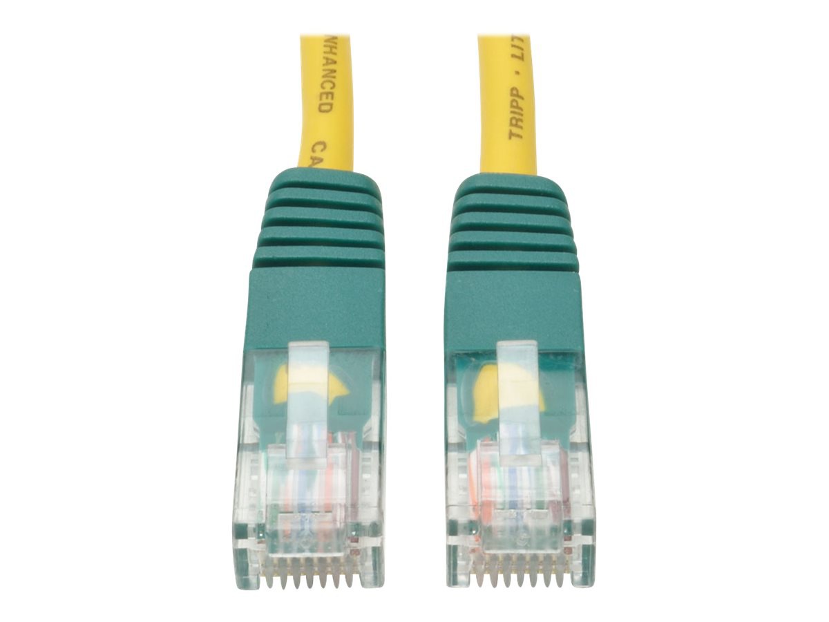 Tripp Lite 10ft Cat5e Cat5 Molded Snagless Crossover Patch Cable RJ45 Yellow 10' - crossover cable - 10 ft - yellow
