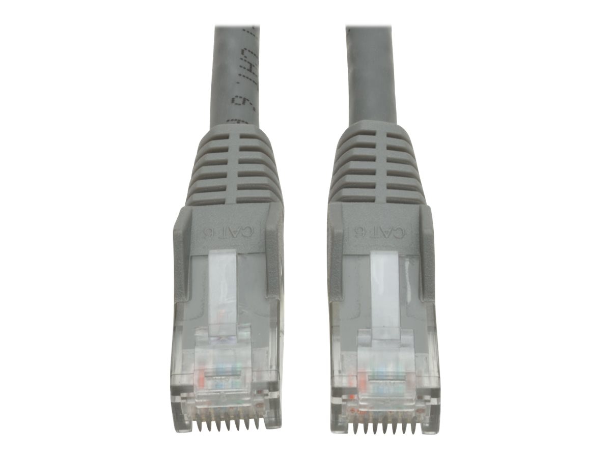 Tripp Lite Cat6 Gigabit Snagless Molded Patch Cable (RJ45 M/M) Gray, 6'