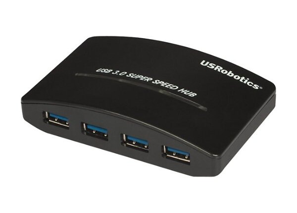 USRobotics USB 3.0 Super Speed 4-Port USB Hub - hub - 4 ports