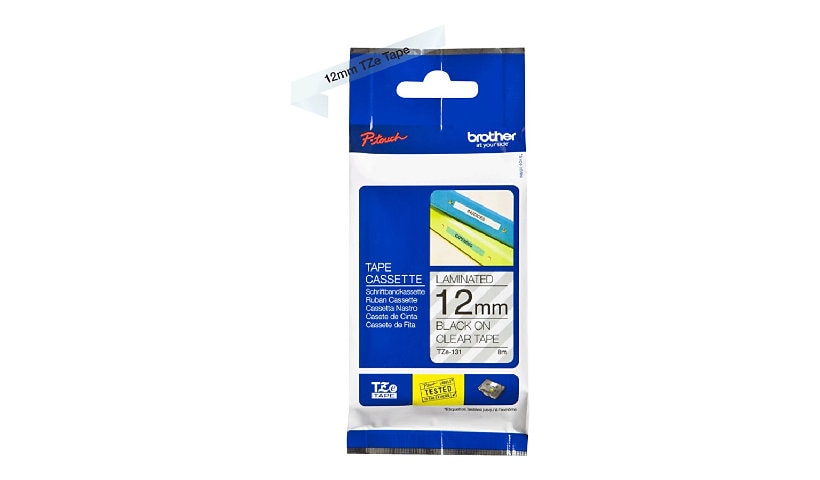 Brother TZe-131 - laminated tape - 1 cassette(s) - Roll (1.2 cm x 8 m)