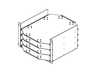 Spectrum LT-4 Laptop Rack-Mount Storage Unit - notebook security cabinet - 7U
