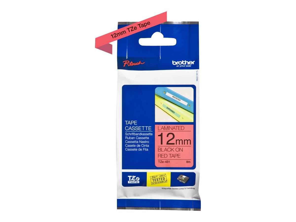 Brother TZe-431 - laminated tape - 1 cassette(s) - Roll (1.2 cm x 8 m)