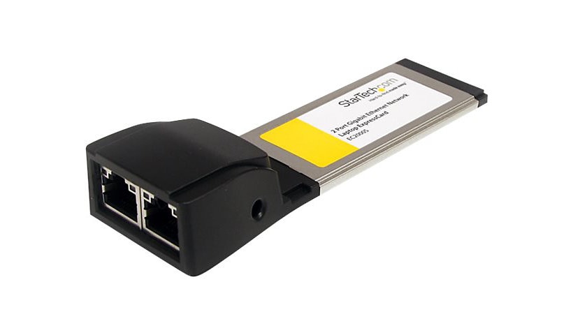 StarTech.com Dual Port Gigabit Ethernet ExpressCard Adapter 10/100/1000Mbps