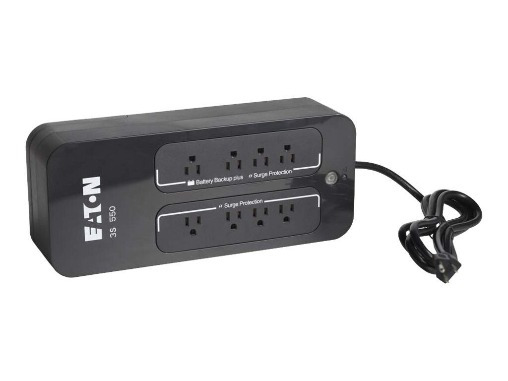 Eaton 3S UPS 550VA 330W Battery Backup Standby UPS 120V 8 Outlet 5-15P