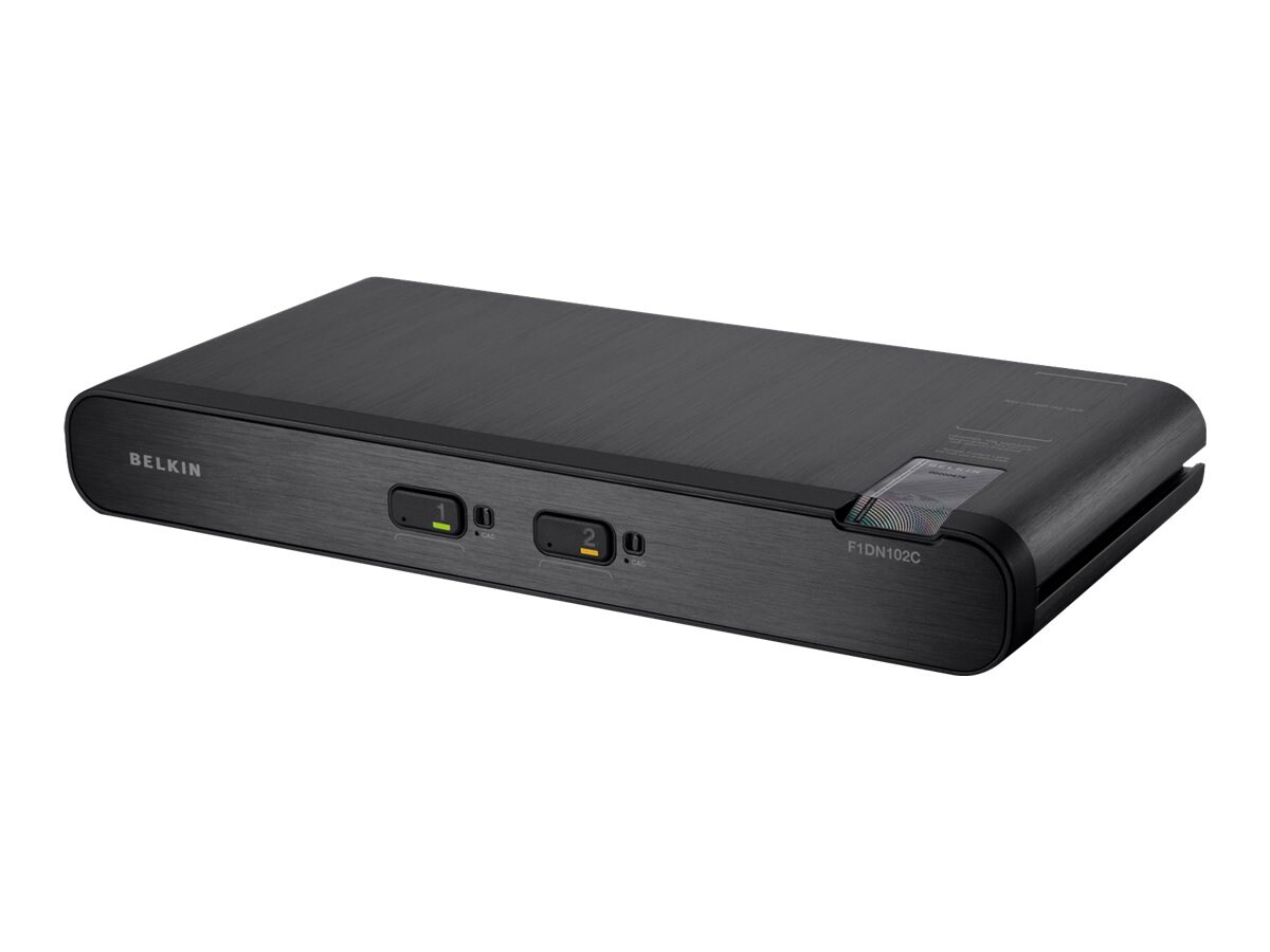Belkin OmniView Secure 2-Port DVI-I KVM Switch w/Audio Plus - KVM / audio switch - 2 ports - B2B