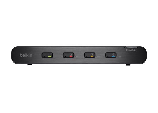 Belkin OmniView Secure 4-Port DVI-I KVM Switch w/Audio Plus - KVM / audio switch - 4 ports - B2B