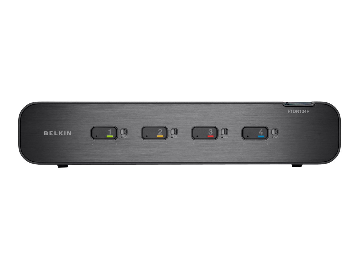 Belkin Advanced Secure DVI-I KVM Switch - KVM / audio switch - 4 ports - B2B