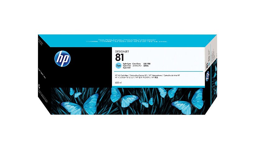 HP 81 Light Cyan Dye Ink Cartridge (C4934A)
