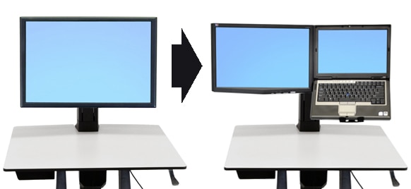 Ergotron WorkFit Convert-to-Dual from LCD & Laptop