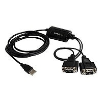 StarTech.com 2 Port FTDI USB to Serial RS232 Adapter Cable COM Retention
