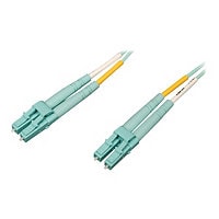 Eaton Tripp Lite Series 10Gb/40Gb/100Gb Duplex Multimode 50/125 OM4 LSZH Fiber Patch Cable (LC/LC), Aqua, 2M (6.6 ft.) -