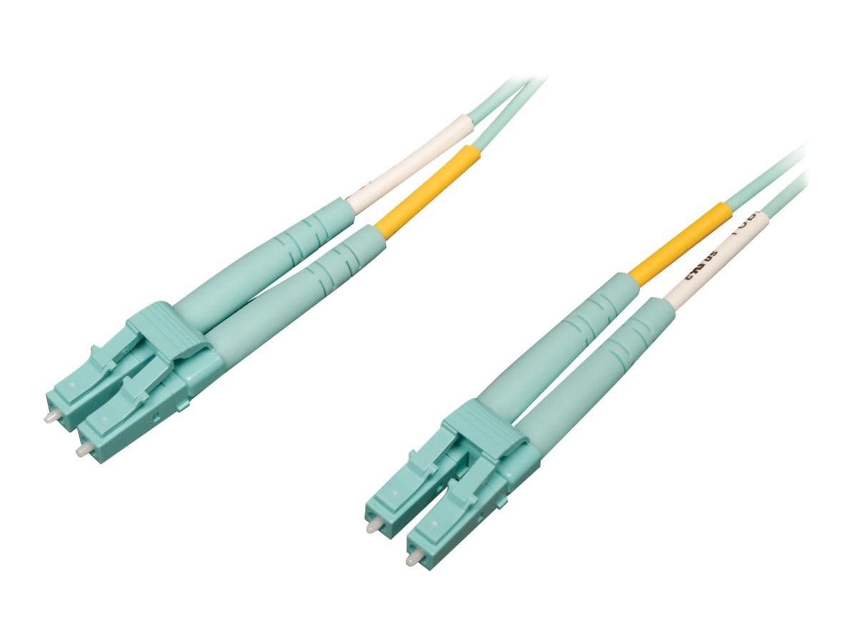 Eaton Tripp Lite Series 10Gb/40Gb/100Gb Duplex Multimode 50/125 OM4 LSZH Fiber Patch Cable (LC/LC), Aqua, 3M (9.8 ft.) -