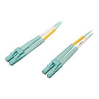 Eaton Tripp Lite Series 10Gb/40Gb/100Gb Duplex Multimode 50/125 OM4 LSZH Fiber Patch Cable (LC/LC), Aqua, 3M (9.8 ft.) -