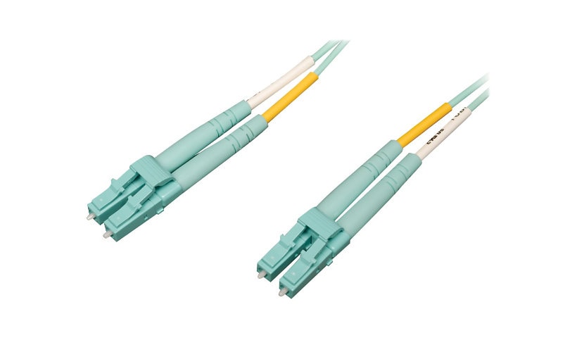 Eaton Tripp Lite Series 10Gb/40Gb/100Gb Duplex Multimode 50/125 OM4 LSZH Fiber Patch Cable (LC/LC), Aqua, 5M (16.4 ft.)