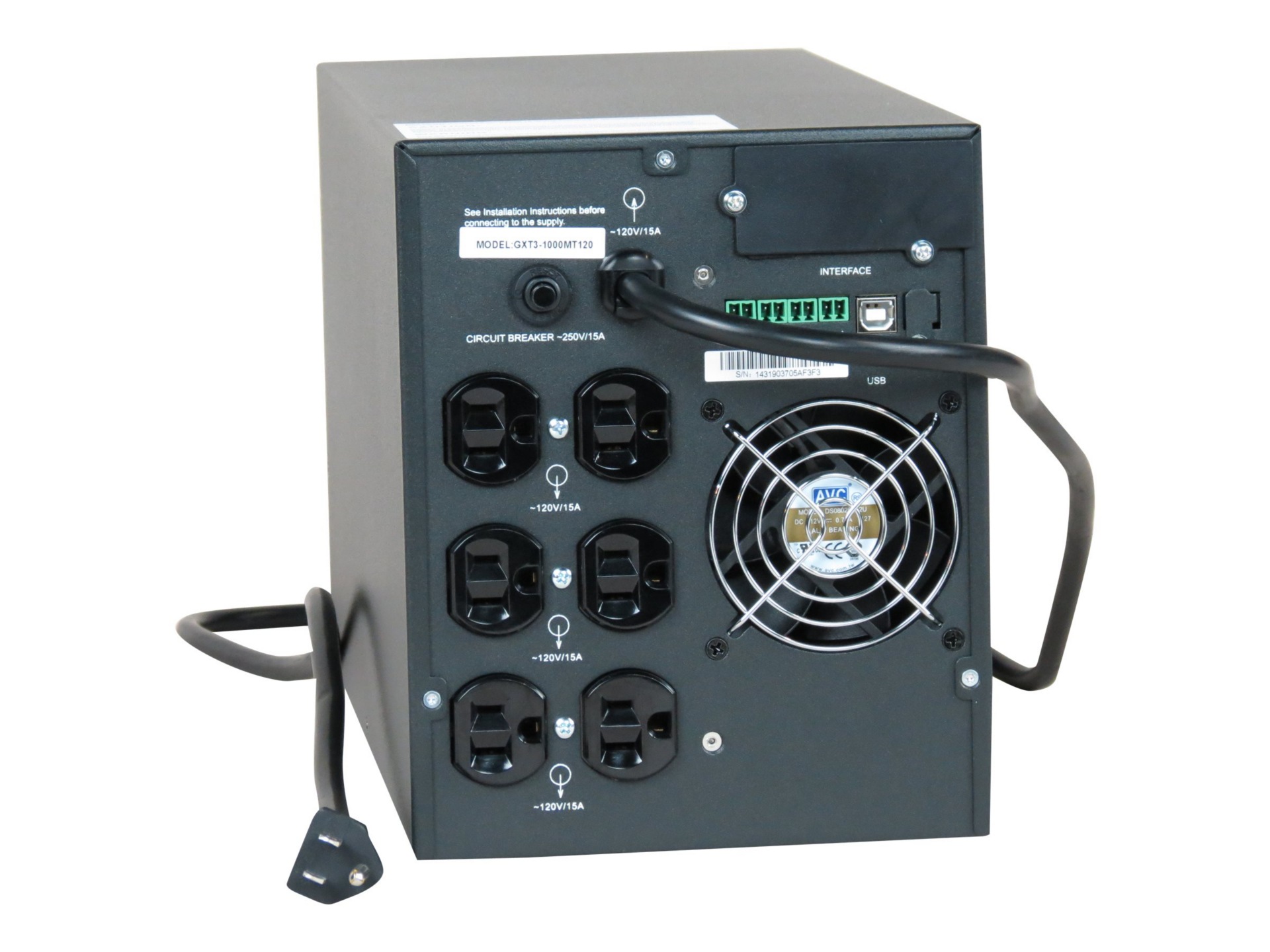 Vertiv Liebert GXT3 1000VA UPS, Mini-Tower Model, UL/c-UL Listed, 120VAC (G