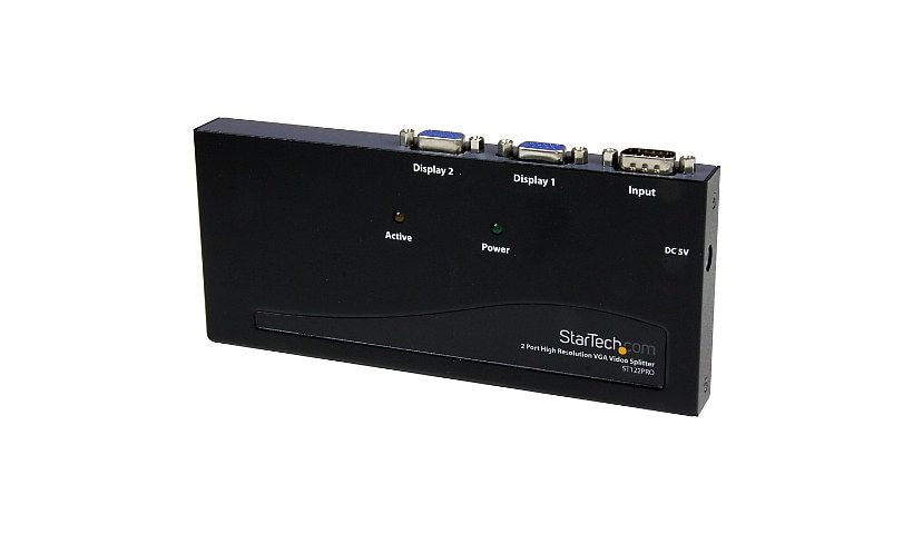StarTech.com 2 Port High Resolution VGA Video Splitter - 350 MHz