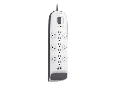 Belkin 12-outlet Surge Protector with 8 ft Power Cord and Ethernet,  Cable/Satellite and Telephone Protection - surge - BV112234-08 - Power  Strips & Surge Protectors 