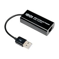 Tripp Lite USB 2.0 Hi-Speed to Gigabit Ethernet NIC Network Adapter White 10/100 Mbps - network adapter - USB 2.0 -