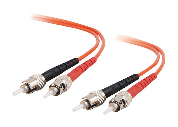 C2G 20m ST-ST 62.5/125 OM1 Duplex Multimode PVC Fiber Optic Cable - Orange - patch cable - 20 m - orange