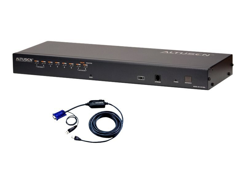 ATEN KH1508Ai - KVM switch - 8 ports - rack-mountable - with 8 x USB adapte