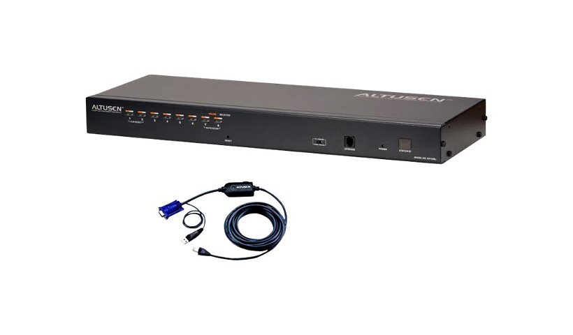 ATEN KH1508Ai - KVM switch - 8 ports - rack-mountable - with 8 x USB adapte