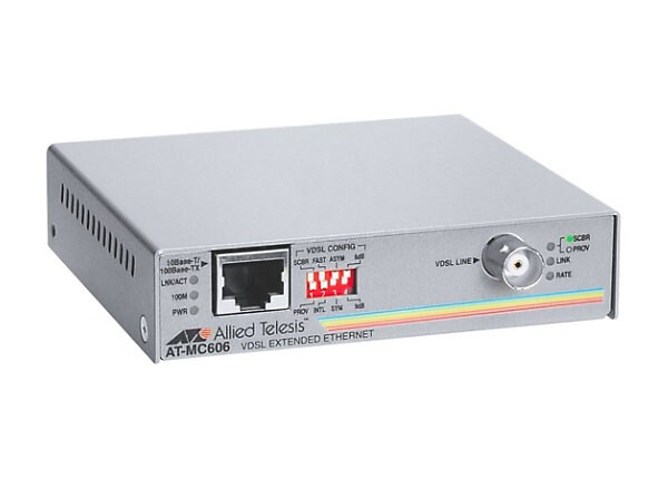 Allied Telesis AT MC606 - media converter - 10Mb LAN, 100Mb LAN, Ethernet over VDSL