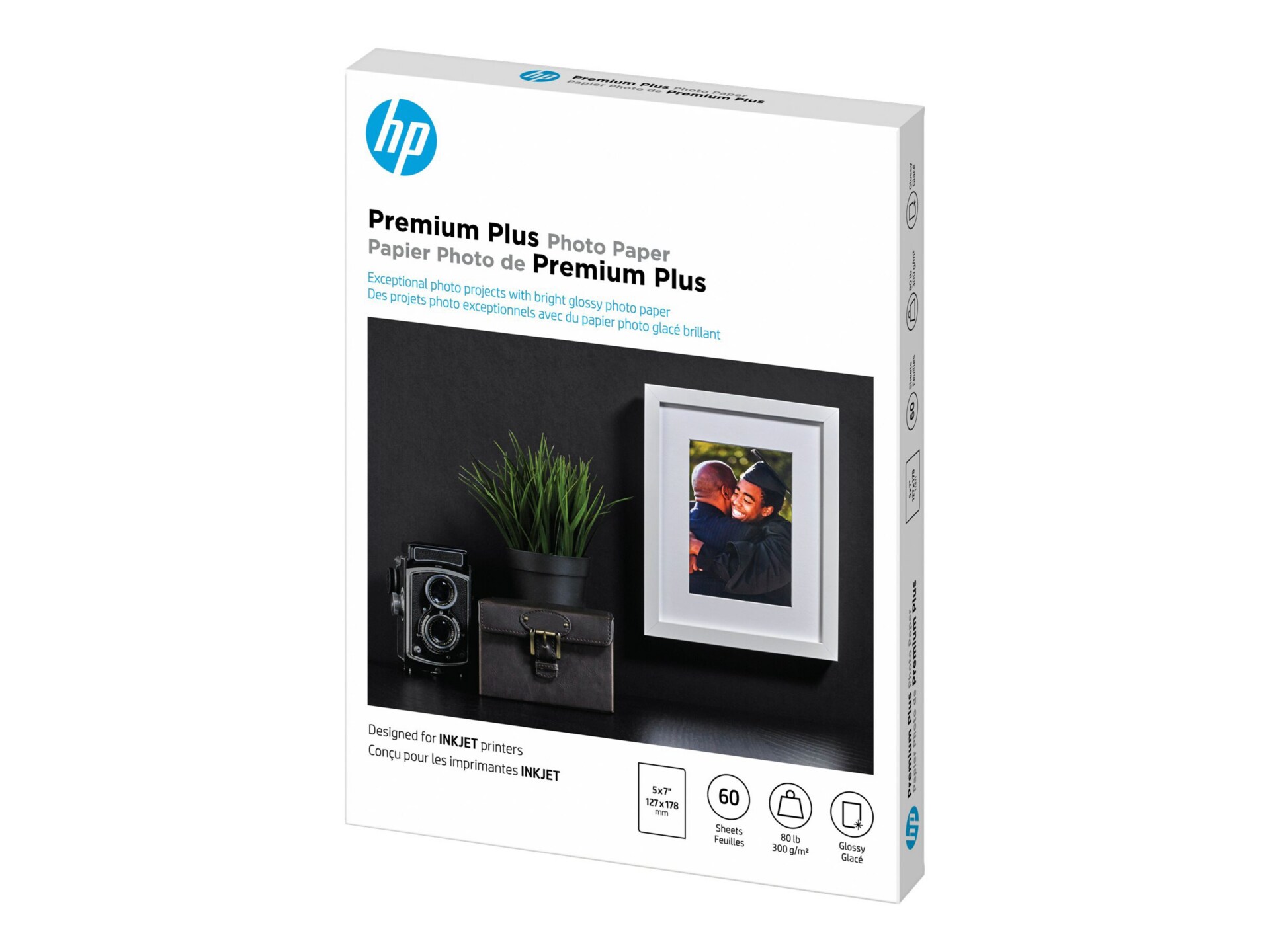 Schipbreuk geweten Intact HP Premium Plus - photo paper - glossy - 60 sheet(s) - 5 in x 7 in - 300 g/  - CR669A - -