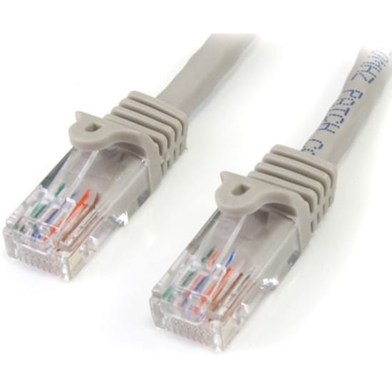 StarTech.com 20ft Gray CAT5e Cable - Snagless CAT5e Patch Cord Network Cabl