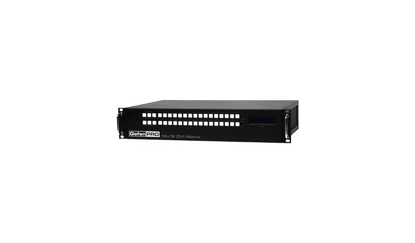 GefenPRO 16x16 DVI Matrix with Front Panel Push Button Control - video switch - managed - rack-mountable