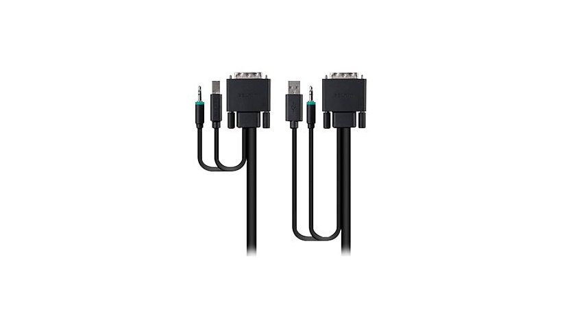 Belkin Secure KVM Cable Kit - video / USB / audio cable kit - 6 ft - B2B