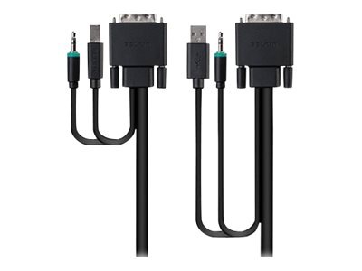 Belkin Secure KVM Cable Kit - video / USB / audio cable kit - USB, stereo m