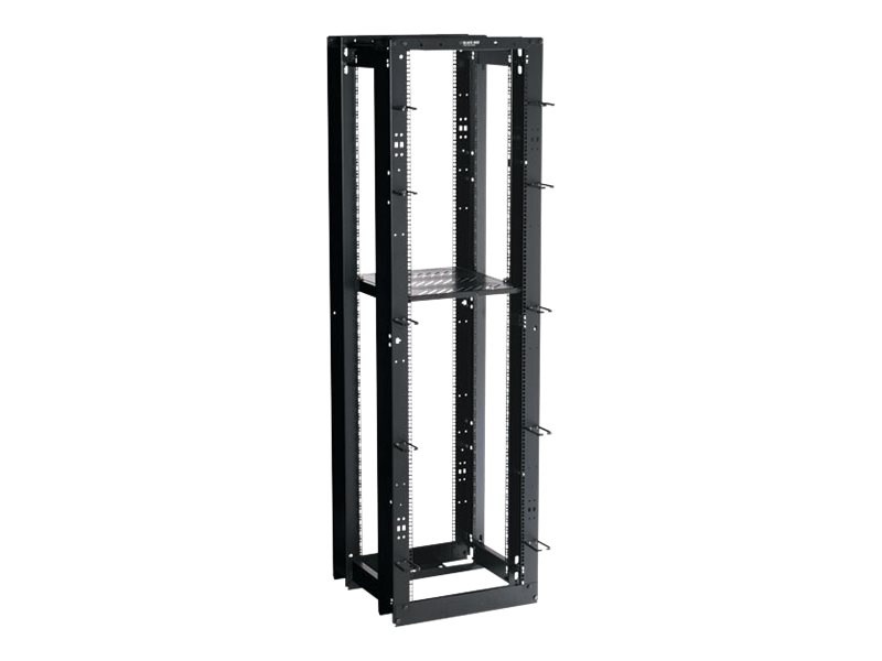 Black Box 45U 4-Post Rack, 36" D, 1,000lb Capacity, 13GA Steel, EIA 19"