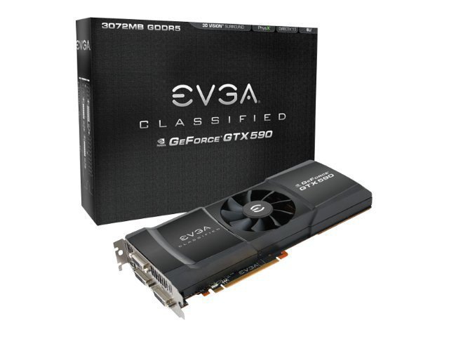 eVGA GeForce GTX 590 Classified - graphics card - GF GTX 590 - 3 GB