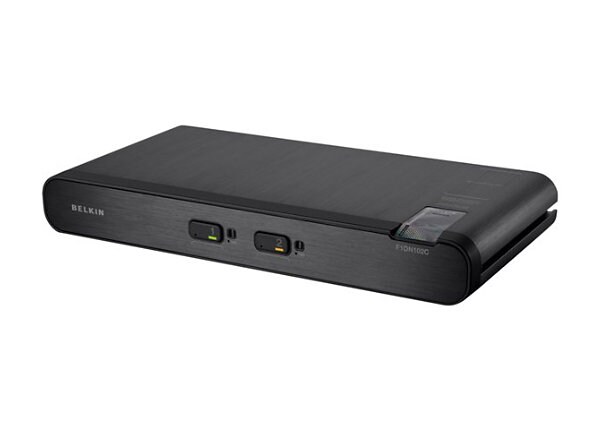 Belkin OmniView Secure 2-Port DVI-I KVM Switch w/Audio Plus - KVM / audio switch - 2 ports - desktop - B2B