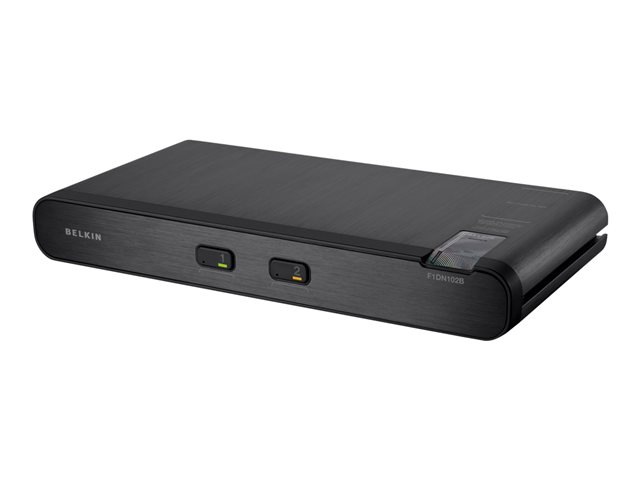 Belkin OmniView Secure 2-Port DVI-I KVM Switch w/Audio - KVM / audio switch - 2 ports - desktop - B2B