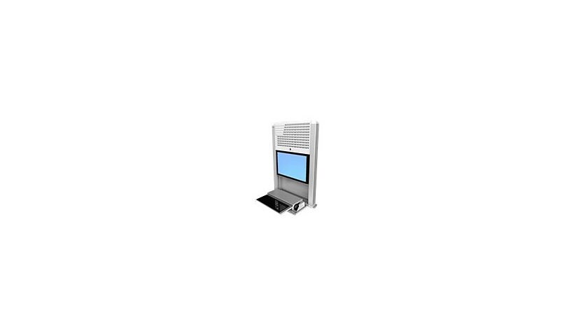 Ergotron StyleView Sit-Stand Enclosure - cabinet unit - for LCD display / keyboard / mouse / CPU - bright white