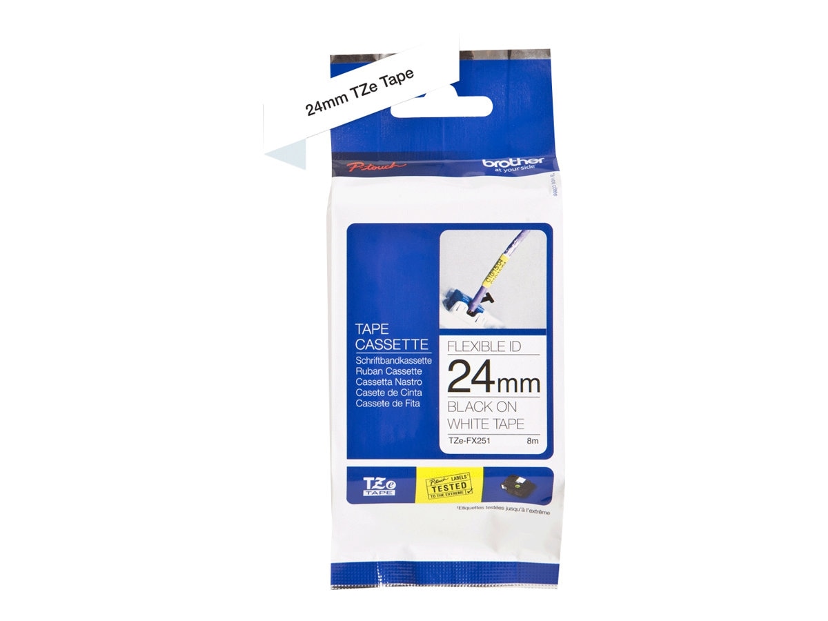 Brother TZe-FX251 - flexible ID tape - 1 cassette(s) - Roll (2.4 cm x 8 m)